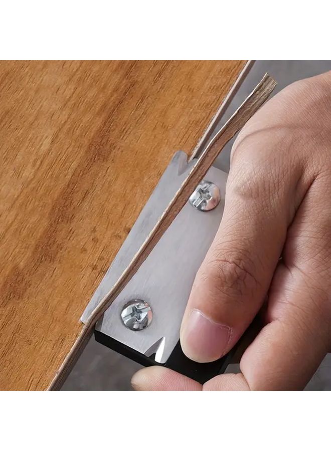 Black Hand Held Woodworking Edge Dresser Planer Knife For Smoothing Chamfering Deburring PVC ABS MDF Panels - Image 1